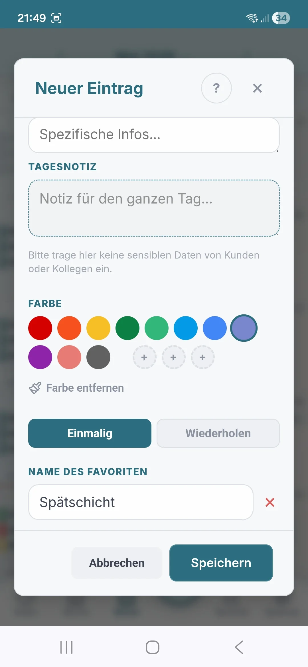 MyTid Favoriten: Schnellzugriff auf häufig genutzte Projekte